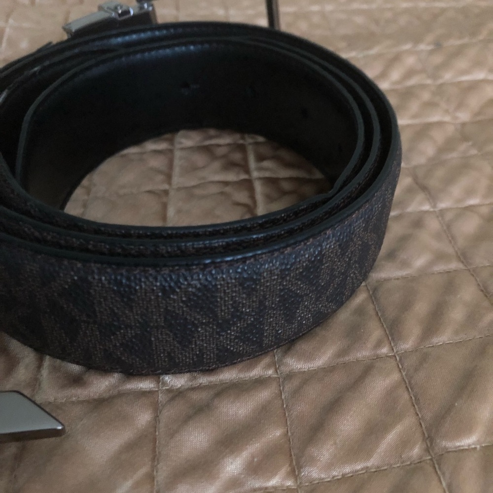 Michael Kors Mens Brown only Hardware Belt - Picture 2 of 14